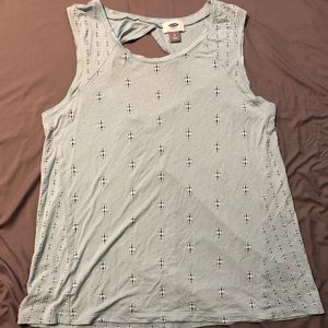Light Blue Patterned Tank Top